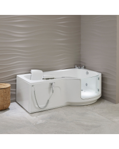 Louisiana badekar med glassdør og sete